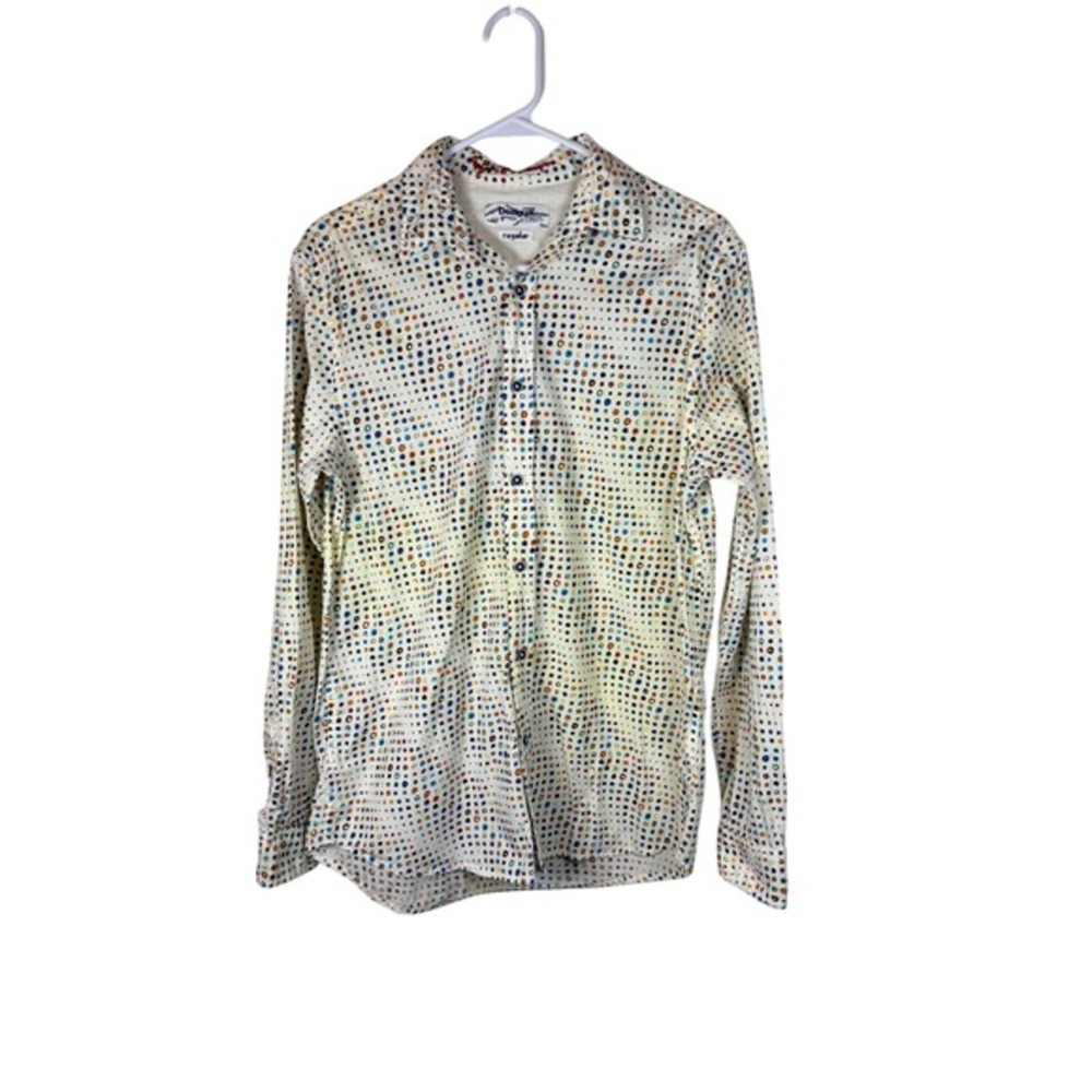 Desigual Regular‎ Fit Long Sleeve Button Down Shirt Multicolor Dot Print Size S